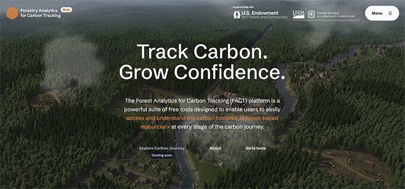 FACT Website. Track Carbon. Grow Confidence.